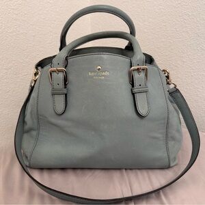 Kate Spade NY Brighton Park Small Sloan Satchel - Pebble Leather in Dusty Blue